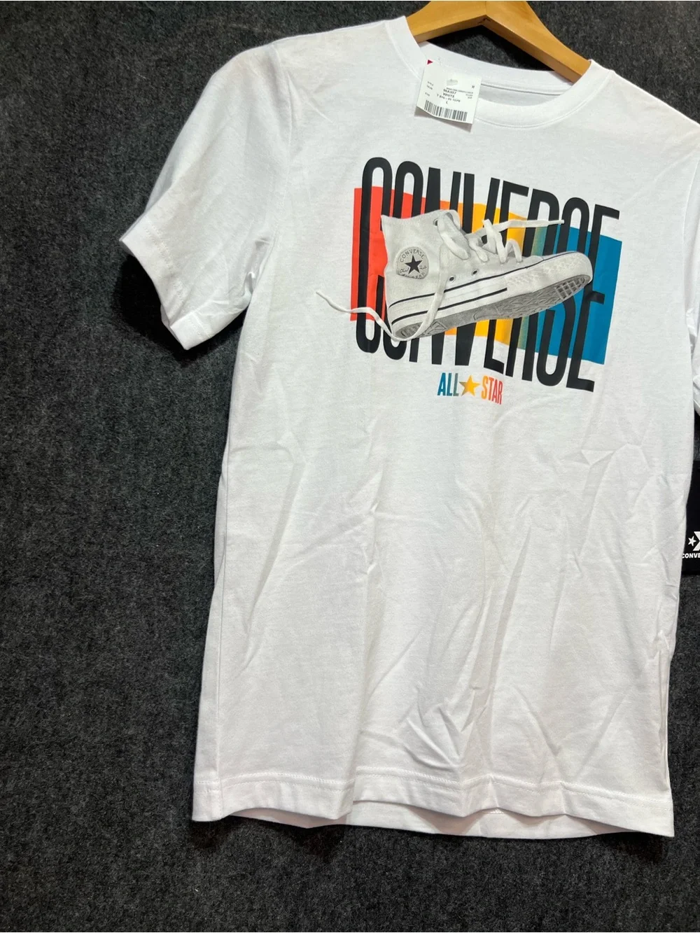 Converse White Graphic All-Star Tee Size L (12-13 yrs old)